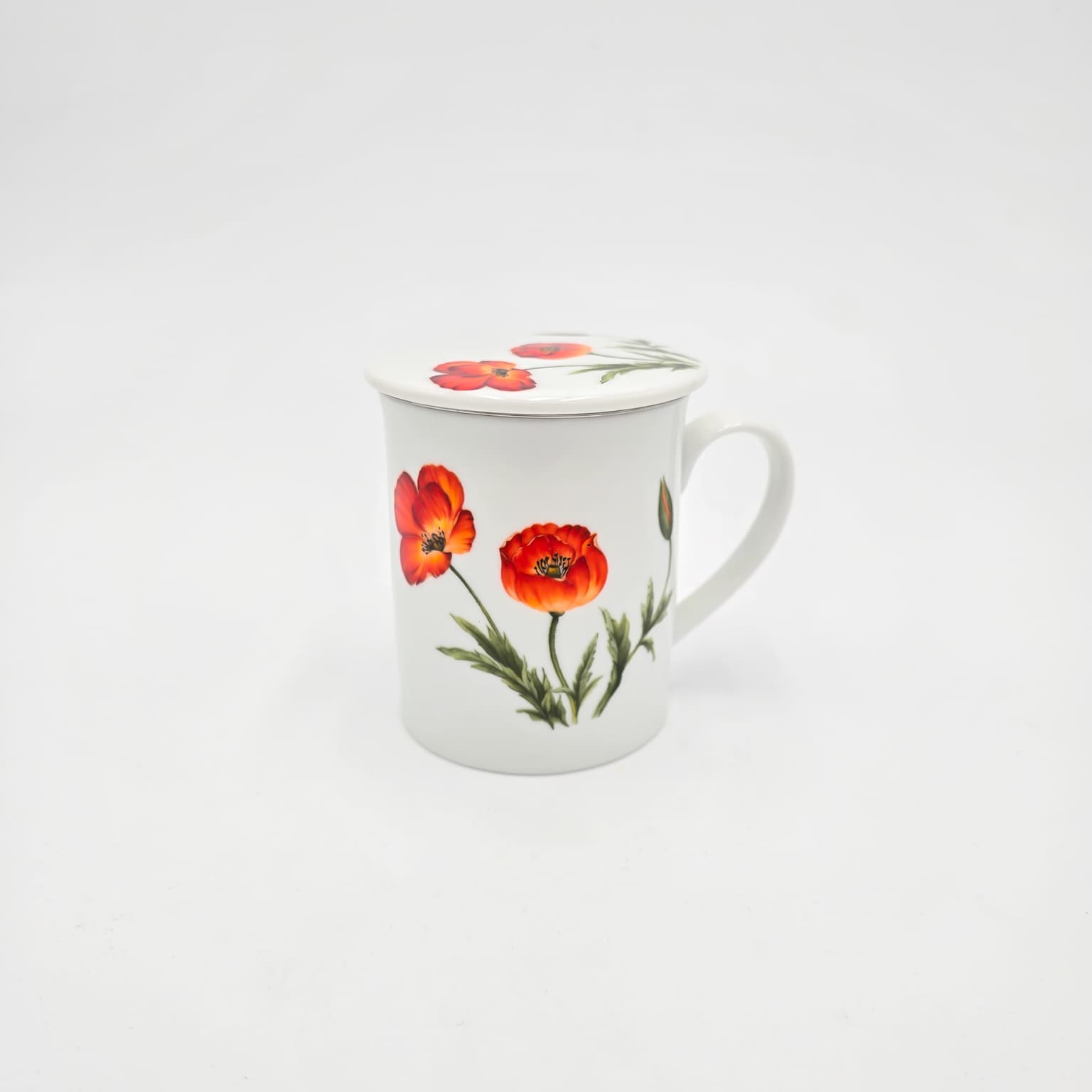 Cana cu inf si capac POPPY portelan 0.25l